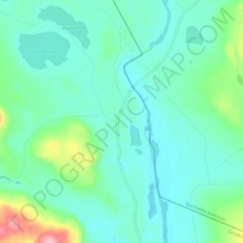 Topografisk kort Aspsele, højde, terræn