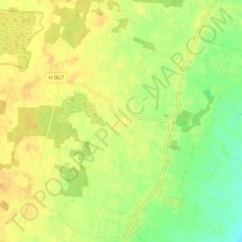 Topografisk kort Himmelsberga, højde, terræn
