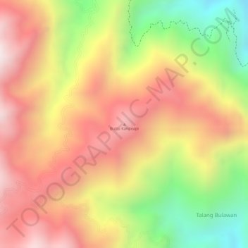 Topografisk kort Buttu Kandeapi, højde, terræn