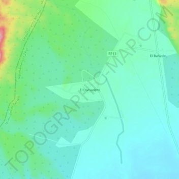 Topografisk kort El Divisadero, højde, terræn