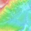 Topografisk kort Pian delle Merie, højde, terræn