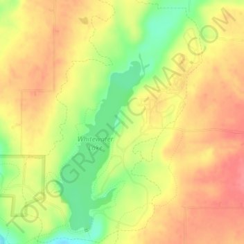 Topografisk kort Whitewater Memorial State Park, højde, terræn