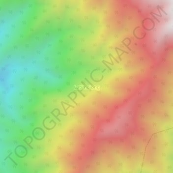 Topografisk kort Latimojong, højde, terræn