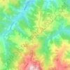 Topografisk kort Banzuola Nuova, højde, terræn