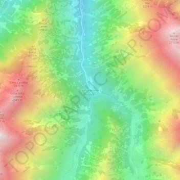 Topografisk kort San Giacomo, højde, terræn