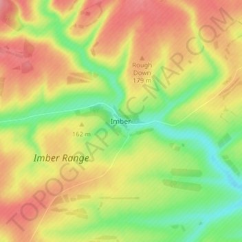 Topografisk kort Imber, højde, terræn