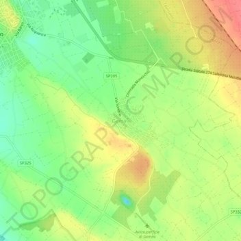 Topografisk kort Gemini, højde, terræn