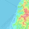 Topografisk kort Khor Khwair, højde, terræn