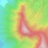 Topografisk kort Gunung Sagara, højde, terræn