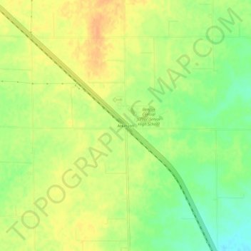 Topografisk kort Atkinson, højde, terræn