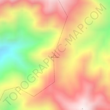 Topografisk kort Bulu Rodo, højde, terræn