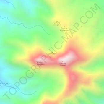 Topografisk kort unknown, højde, terræn