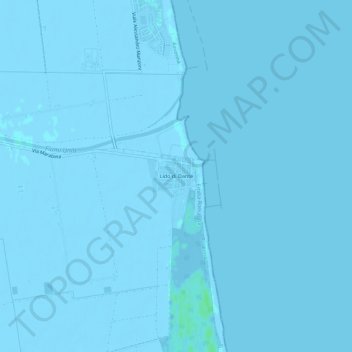 Topografisk kort Lido di Dante, højde, terræn