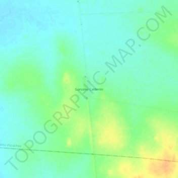 Topografisk kort González Calderón, højde, terræn