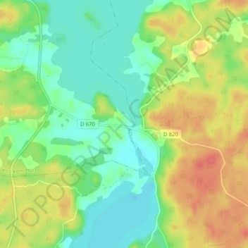 Topografisk kort Sibro, højde, terræn