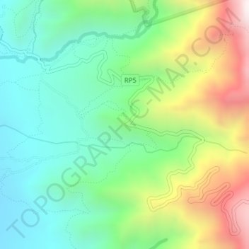 Topografisk kort Mirador del Sol, højde, terræn