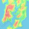 Topografisk kort Percuil, højde, terræn