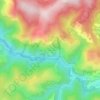 Topografisk kort Les Crozes Haut, højde, terræn