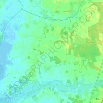 Topografisk kort Skarre, højde, terræn