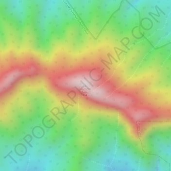Topografisk kort Sawal, højde, terræn