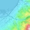 Topografisk kort Zalqa, højde, terræn