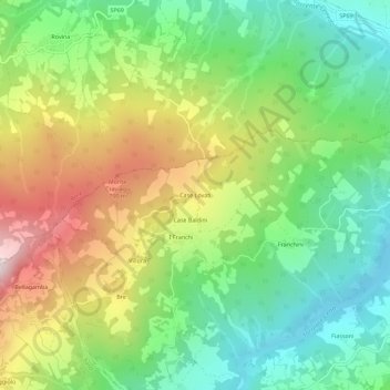 Topografisk kort Case Lovati, højde, terræn