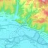 Topografisk kort Wörth an der Donau, højde, terræn