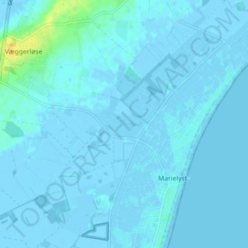 Topografisk kort Marielyst Strandpark, højde, terræn