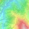 Topografisk kort Coroico, højde, terræn