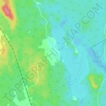 Topografisk kort Sjöhult, højde, terræn