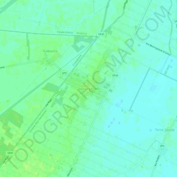 Topografisk kort Dodici Morelli, højde, terræn