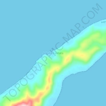 Topografisk kort Adodo Fordata, højde, terræn