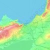 Topografisk kort Oran, højde, terræn