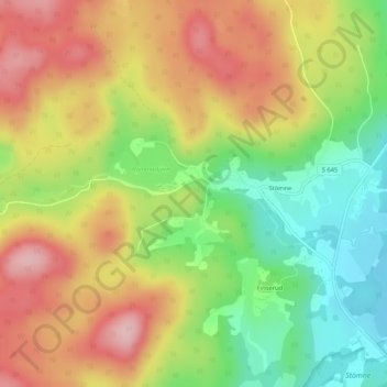 Topografisk kort Hammarklätten, højde, terræn