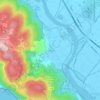 Topografisk kort Cafaggio, højde, terræn