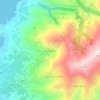 Topografisk kort Keramoti, højde, terræn