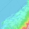 Topografisk kort Nuvolina, højde, terræn