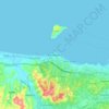 Topografisk kort Αγία Μαρίνα, højde, terræn