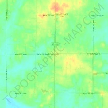 Topografisk kort Patronville, højde, terræn