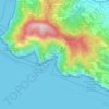 Topografisk kort San Fruttuoso di Camogli, højde, terræn