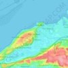 Topografisk kort Portishead, højde, terræn