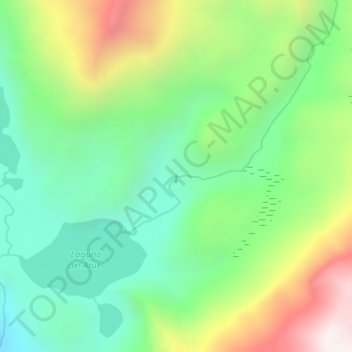 Topografisk kort Cascadas del Atuel, højde, terræn