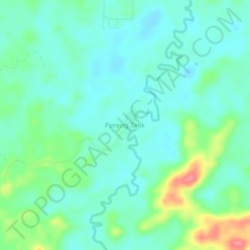 Topografisk kort Pereng Talik, højde, terræn