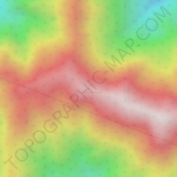 Topografisk kort Buttu Pokahpinjang, højde, terræn