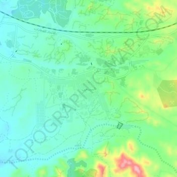 Topografisk kort Siji, højde, terræn