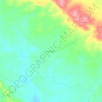 Topografisk kort Serosah, højde, terræn