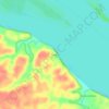 Topografisk kort Tiririca, højde, terræn