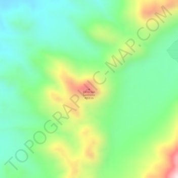 Topografisk kort Cerro San Gerónimo, højde, terræn