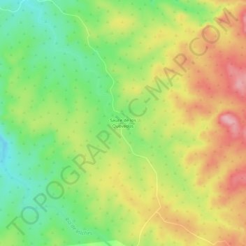 Topografisk kort Sauce de los Quevedos, højde, terræn