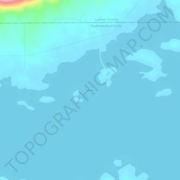 Topografisk kort Sardis, højde, terræn